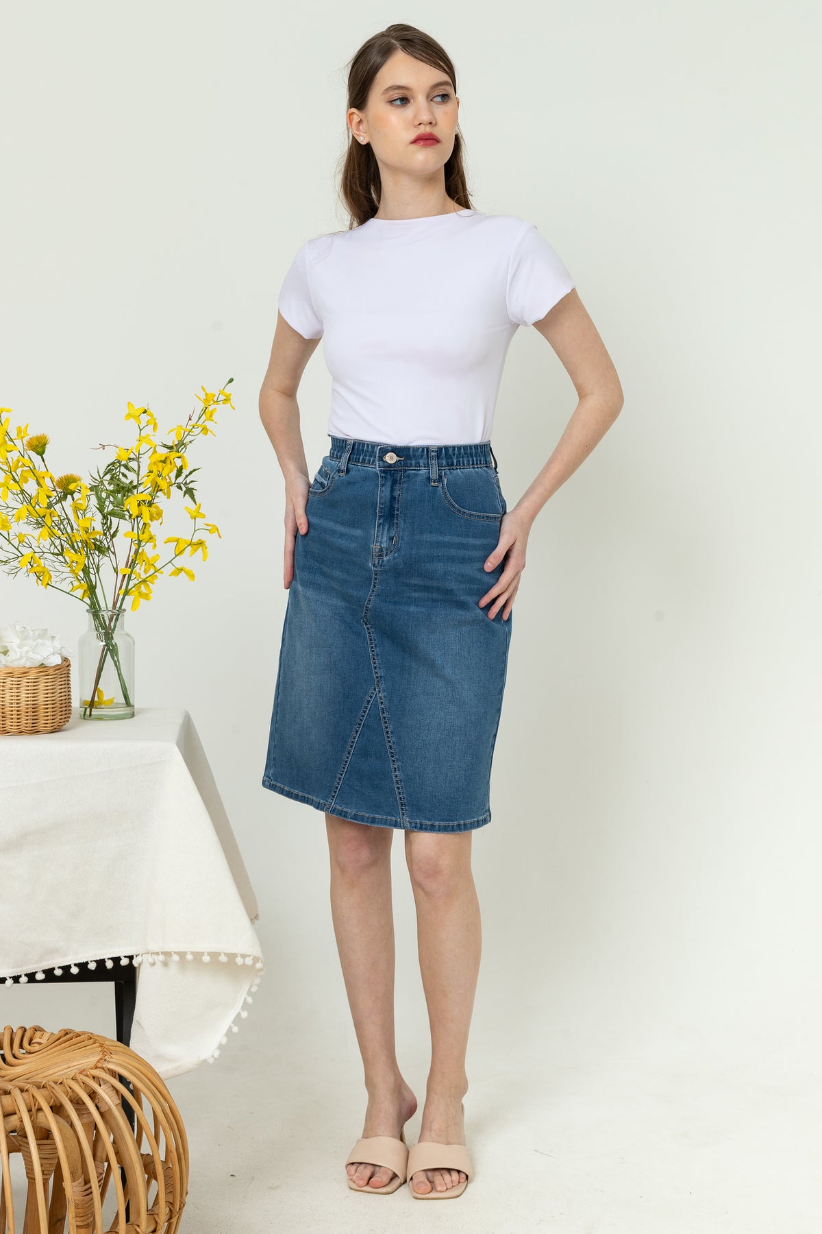 Skirt Blue Jeans s419