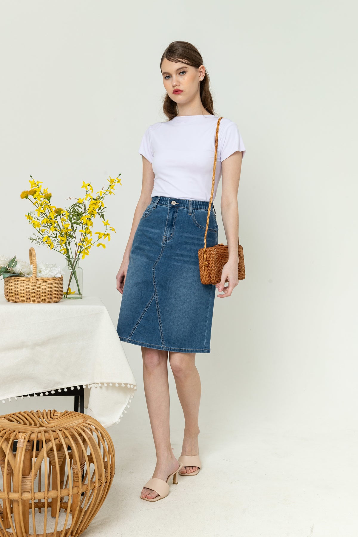 Skirt Blue Jeans s419