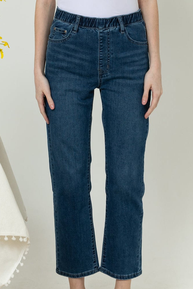 Straight Dark Blue Jeans s414