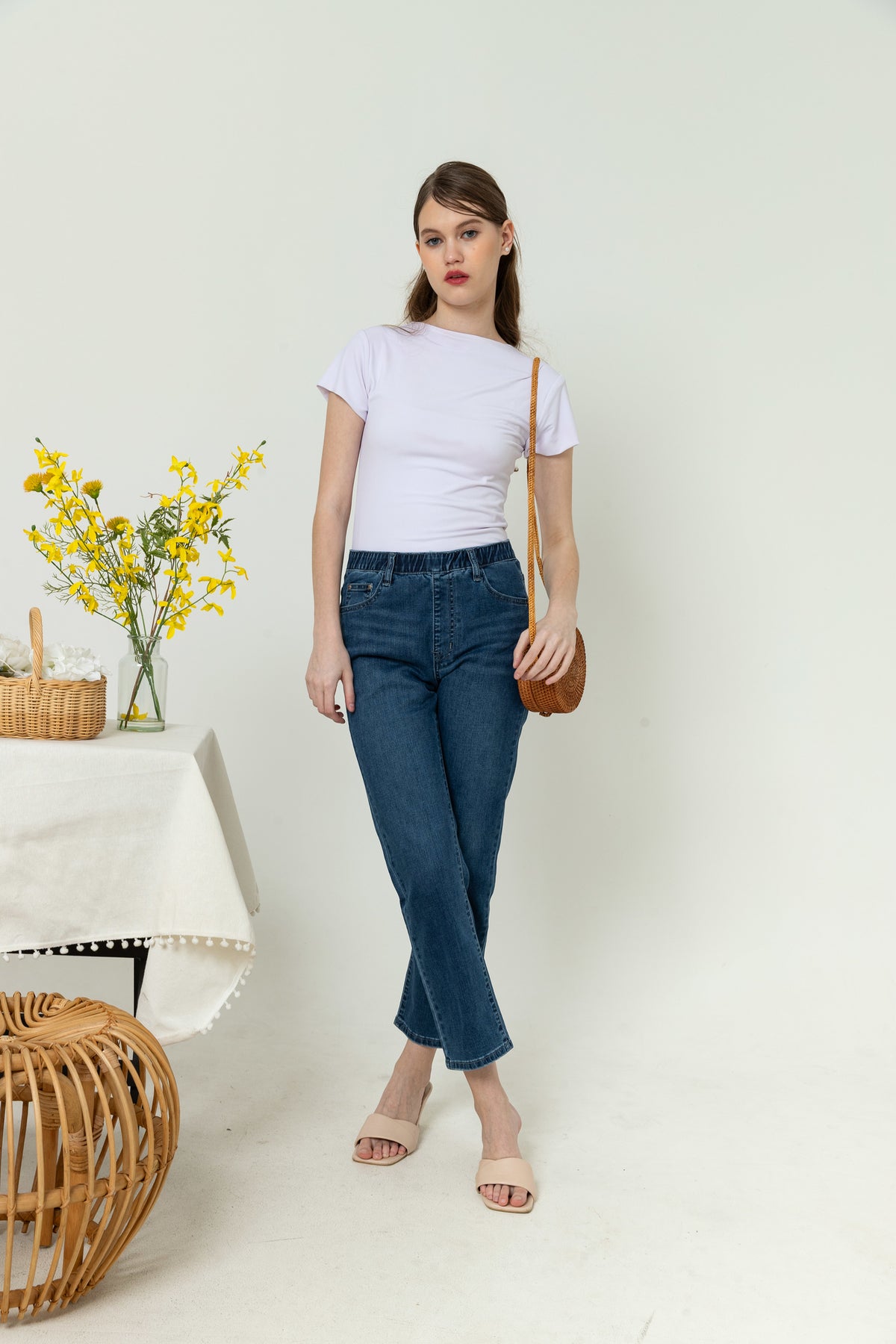 Straight Dark Blue Jeans s414