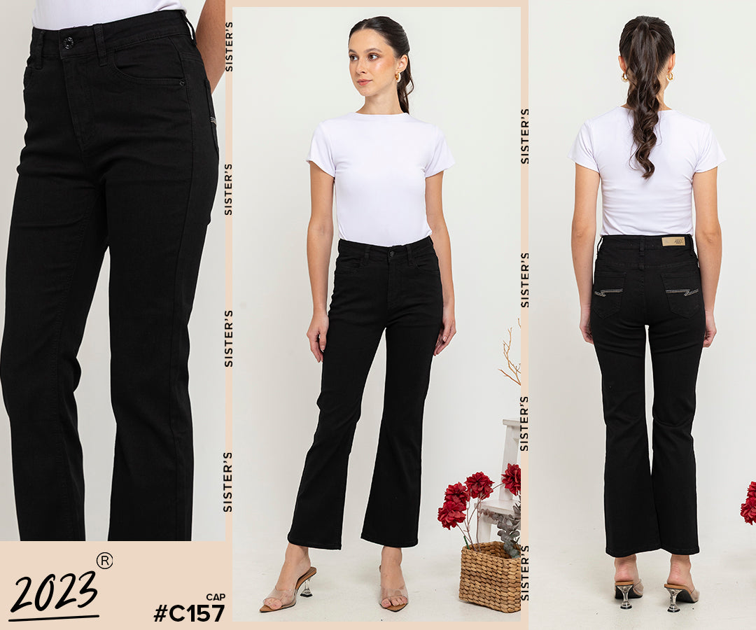Flare Black Jeans c157