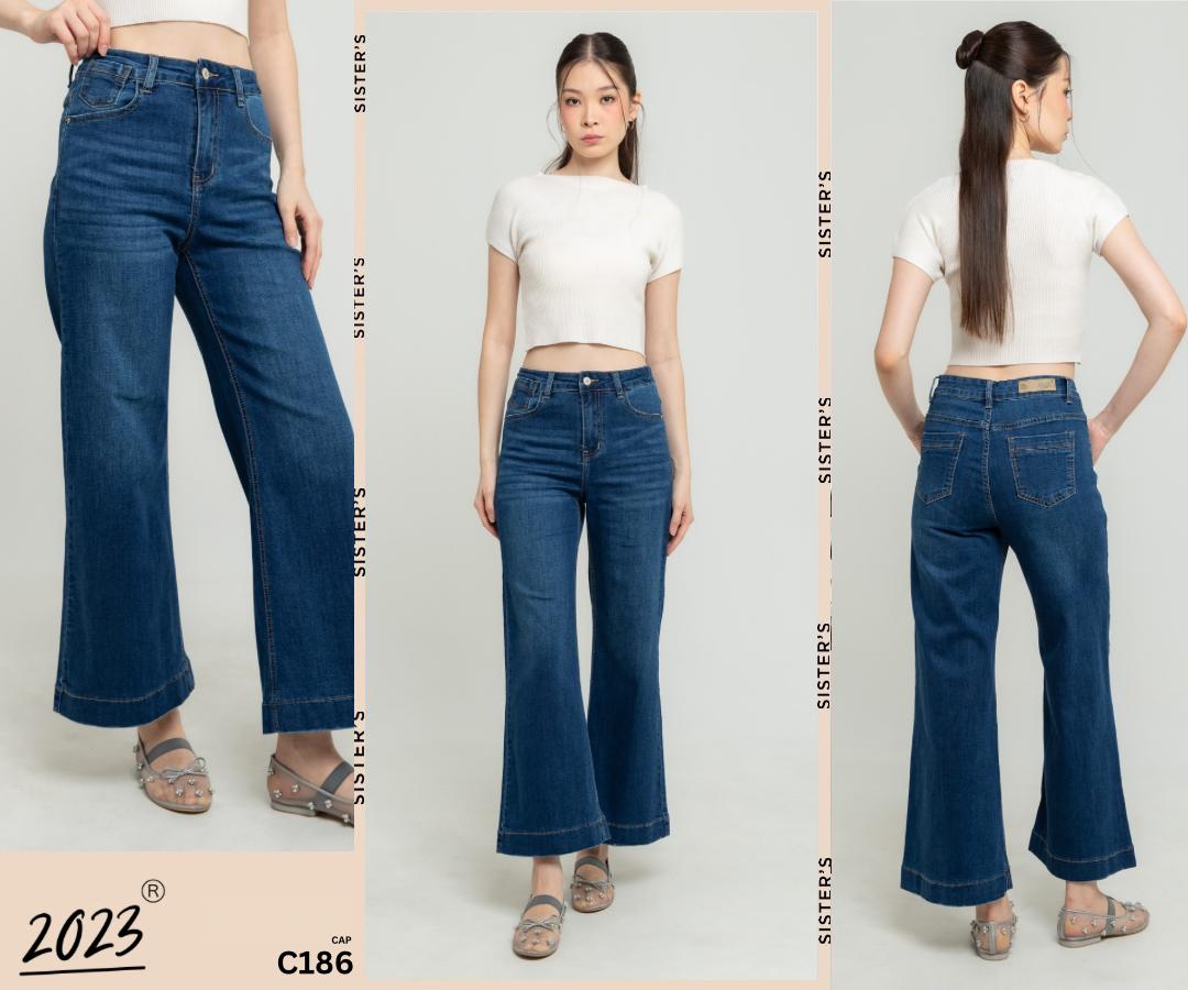 Flare Dark Blue Jeans c186