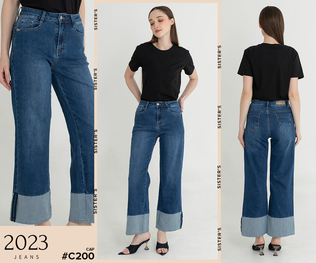 Wide Leg Light Jeans c200