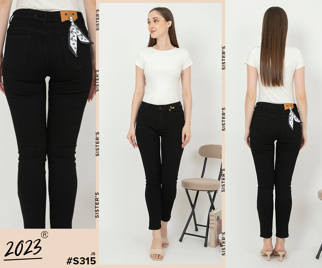 Slim Black Jeans s315