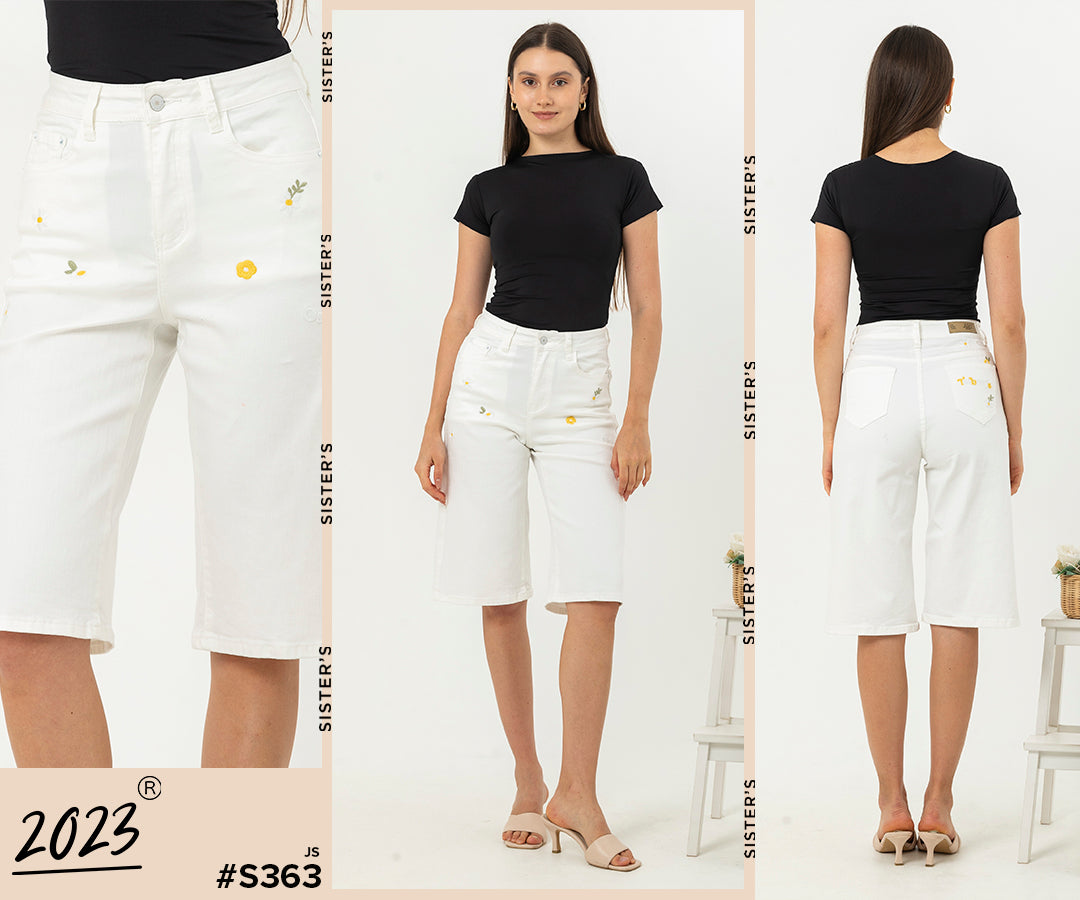 Jorts White Jeans s363