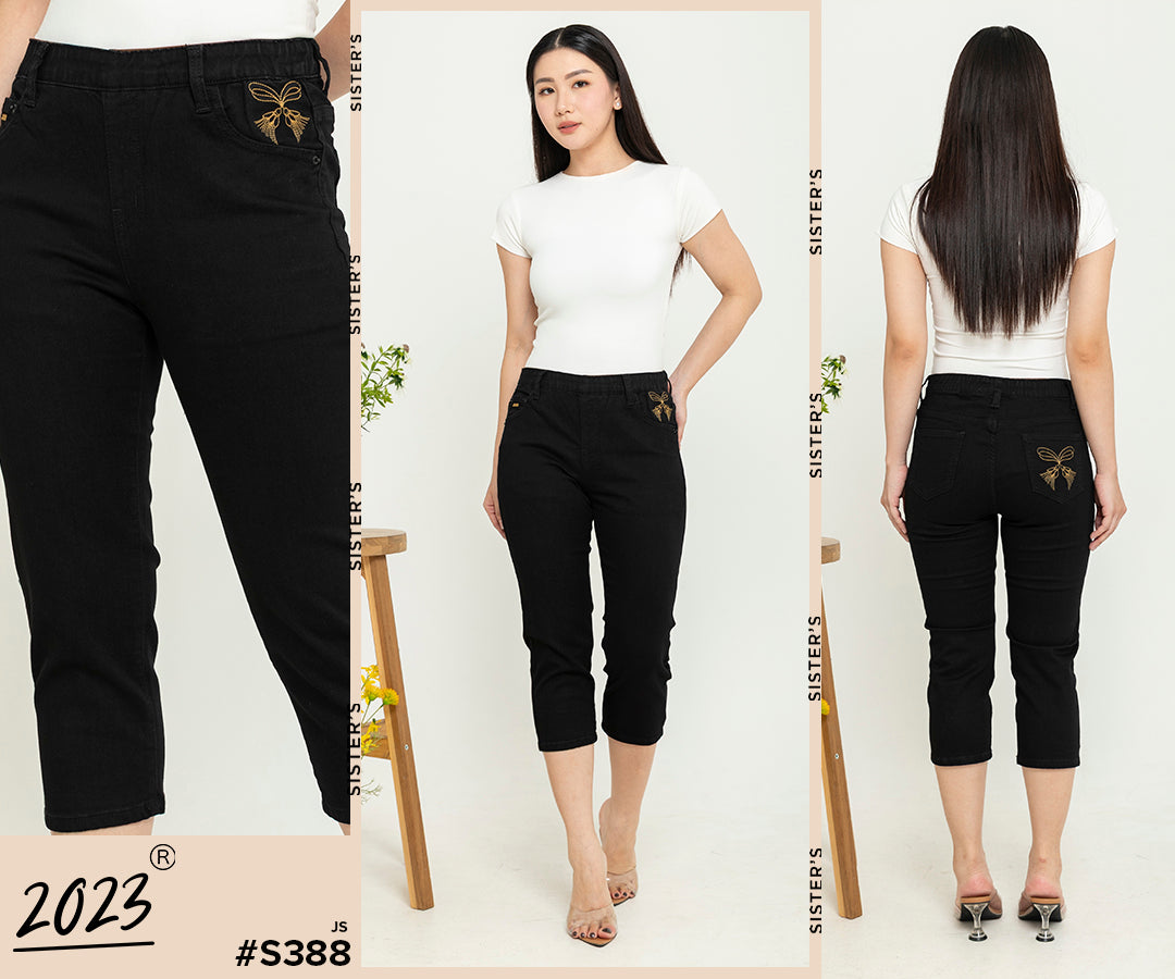 Capri Black Jeans s388