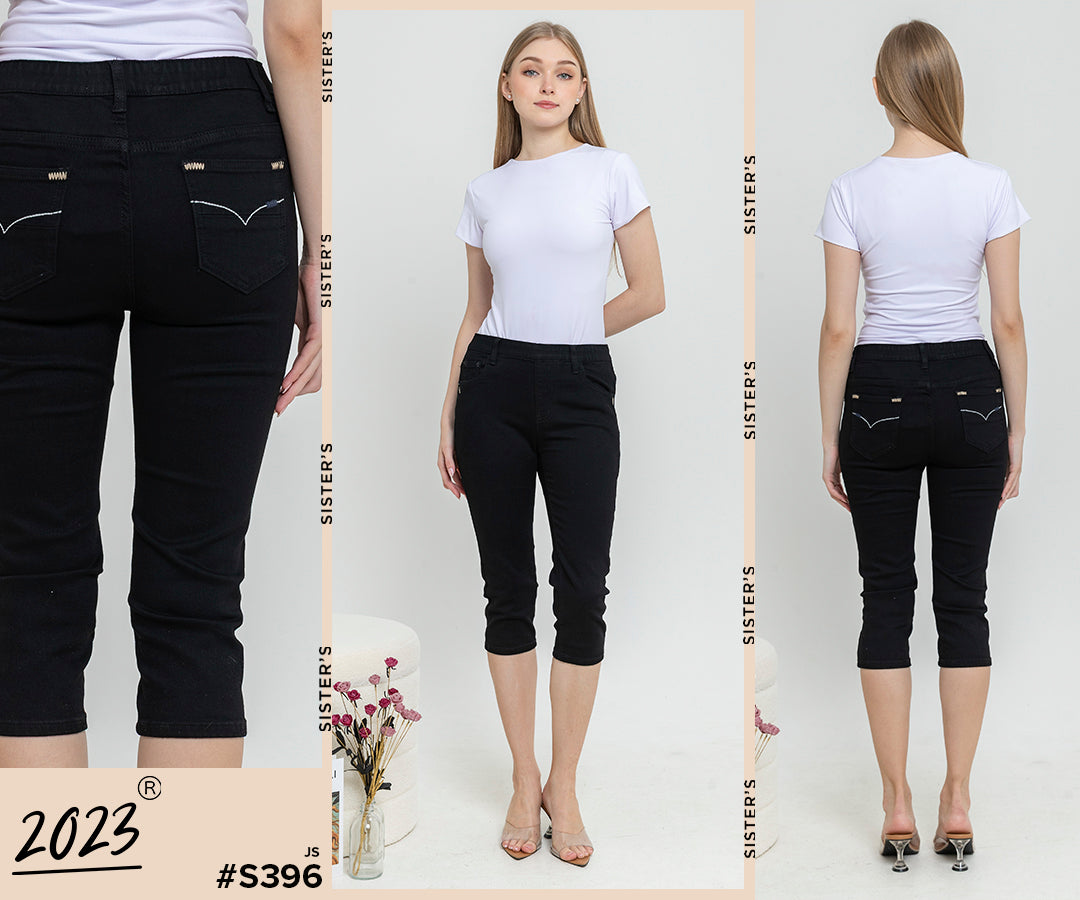 Capri Black Jeans s396