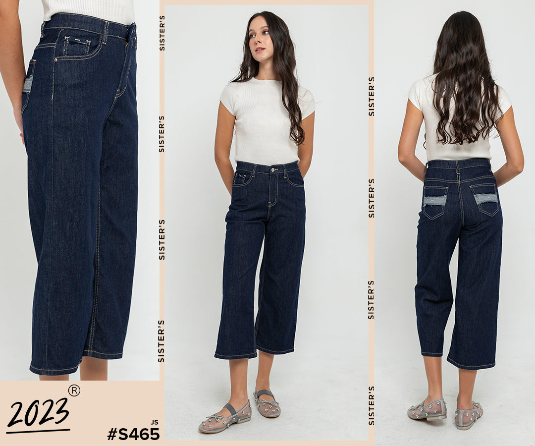 Cropped Dark Blue Jeans s465